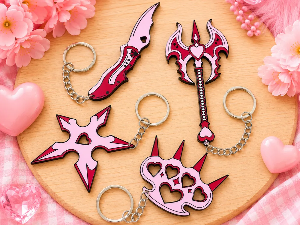 Llavero: Cute Weapon Keychain accessory. Referencia del modelo original.