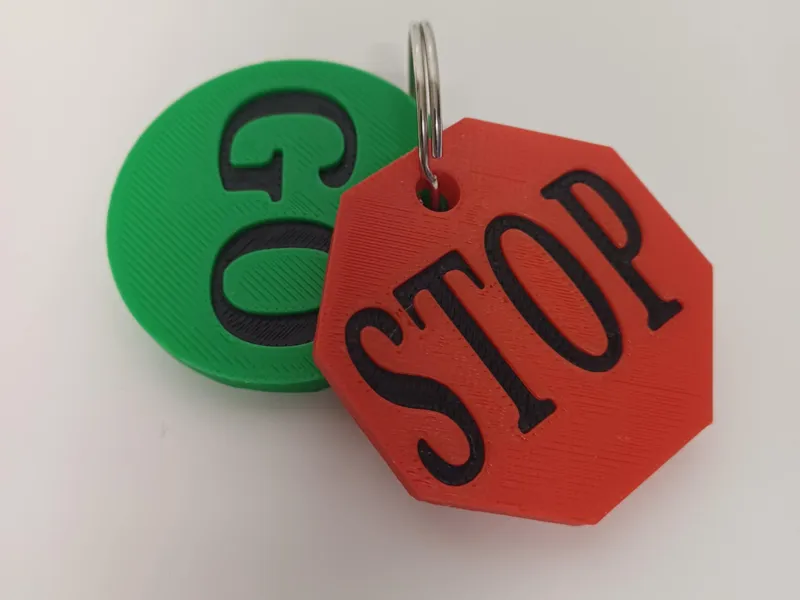 stop and go keyrings 