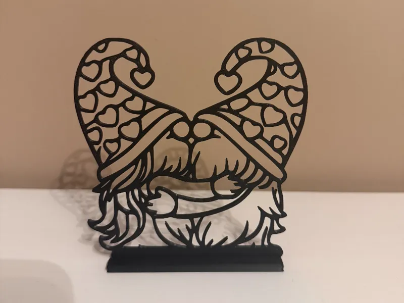 Valentines Gnome - Gnomes kissing Zwerg Wichtel 