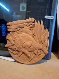 Déco murale achigan à grande bouche effet bois — photo 3