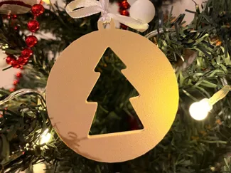 Christmas tree - round bauble with tree