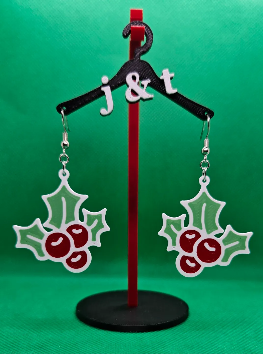 Mistletoe earrings view 2