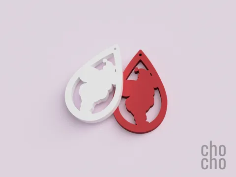 Santa Christmas Earring
