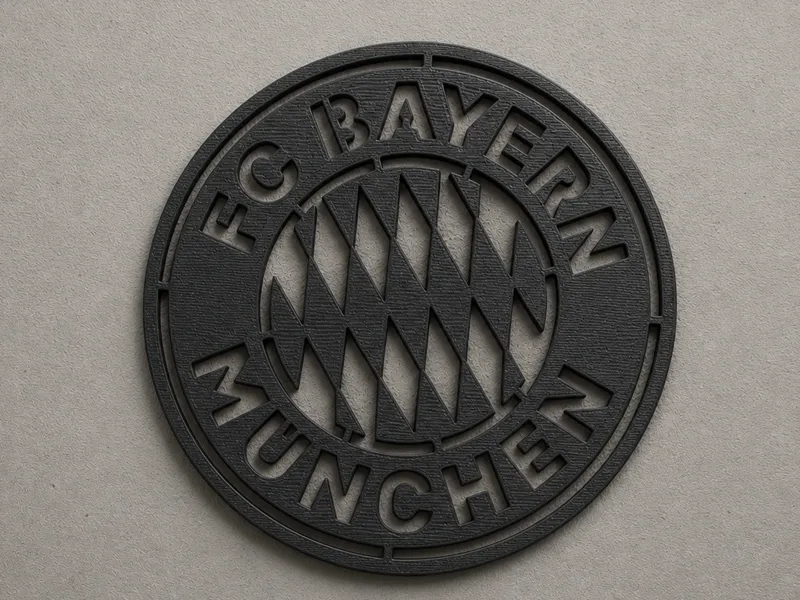 FC Bayern München FCB Logo Silhouette