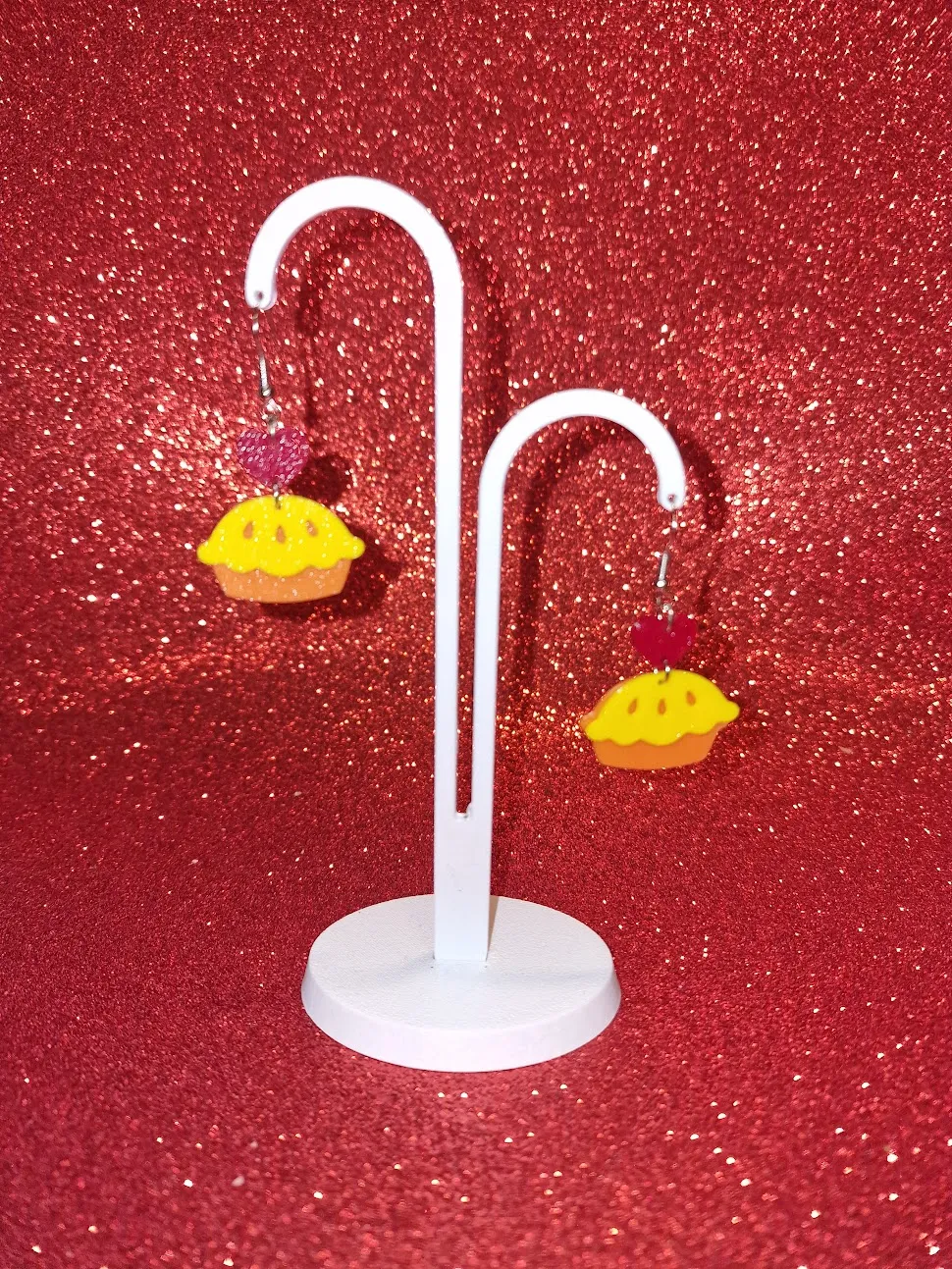Thanksgiving pie earrings view 3