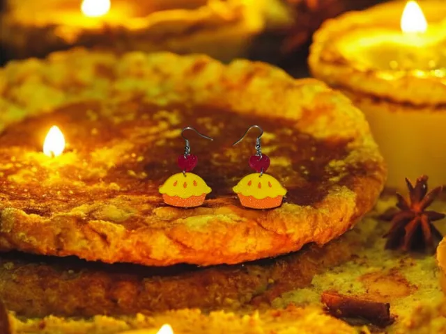 Thanksgiving pie earrings