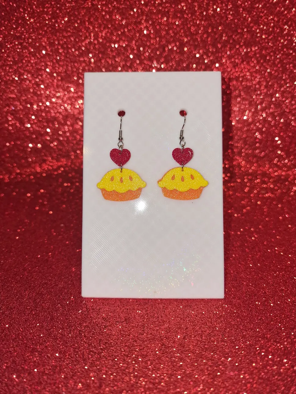 Thanksgiving pie earrings view 2