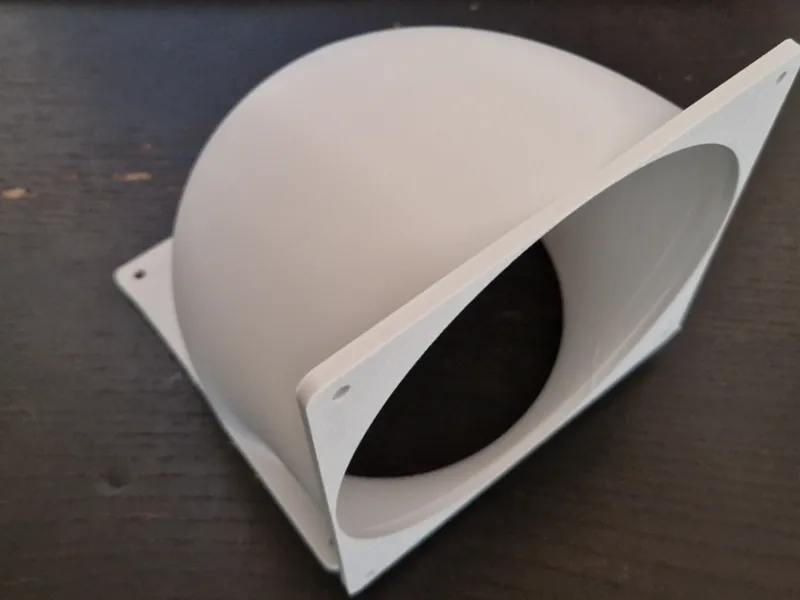 140mm 90° elbow adapter for PC Fan airflow routing