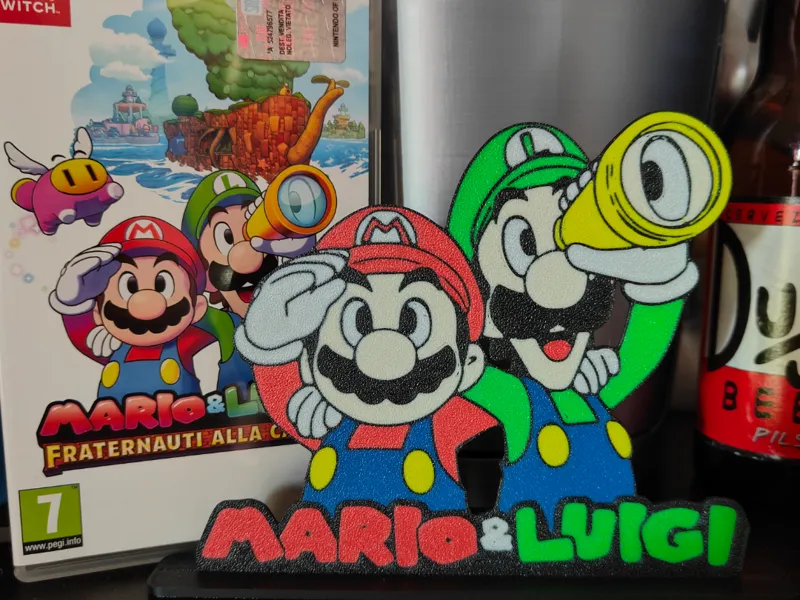 Mario & Luigi with stand