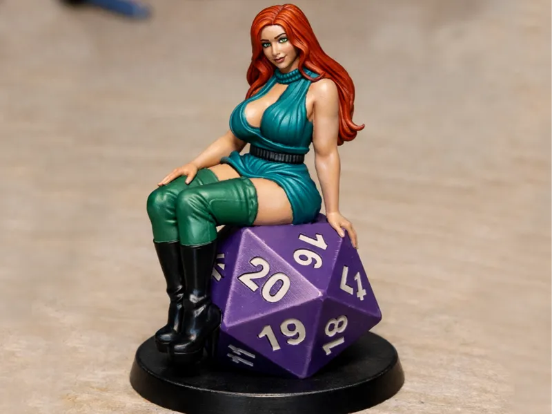 RPG & Magic Lady on a D20