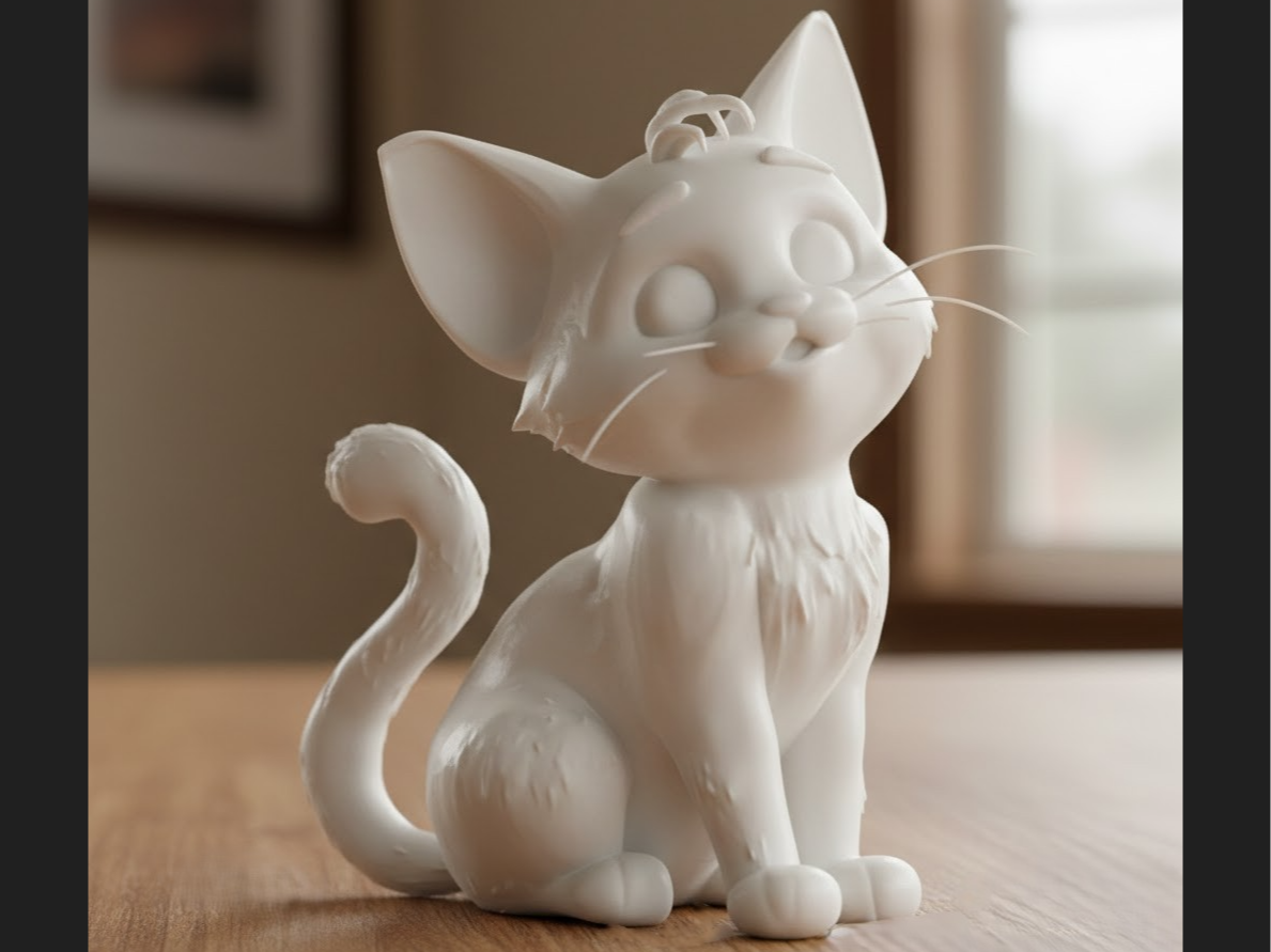 Cute cat seated