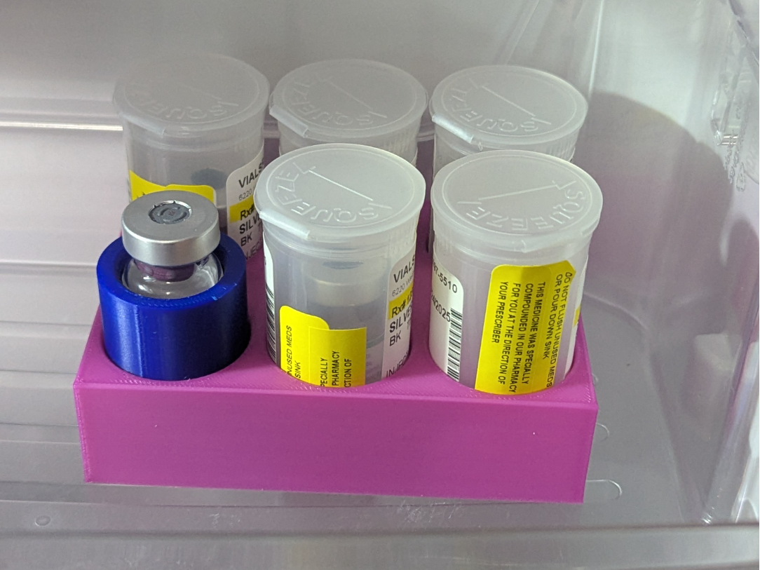 Medicine Vial Storage Organizer - Multiple Sizes