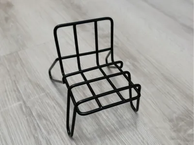 Minimalist Wireframe Phone Stand - Chair Style