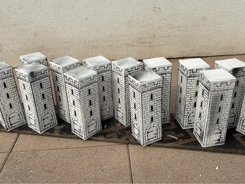 Spray stencil – tower for Kubb