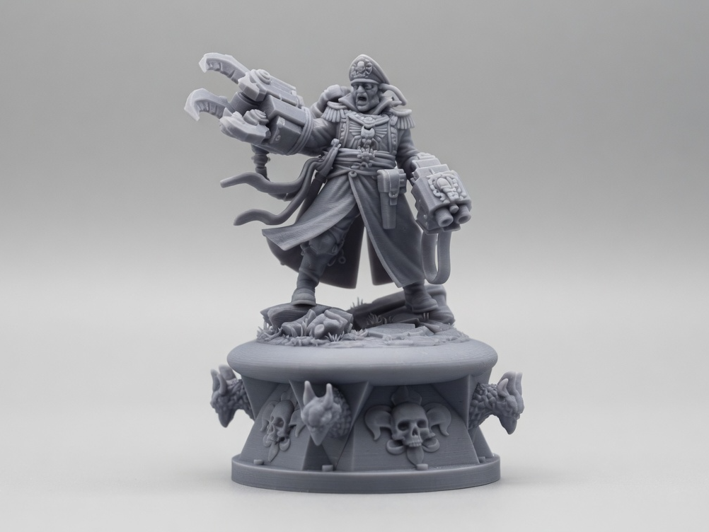 Commissar one eye Statue - Grimdark Sci-Fi Edition