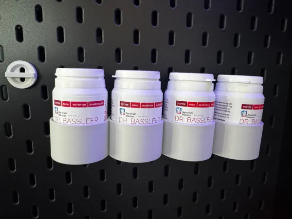 Support Skadis pour 4 boîtes rondes (50 mm)