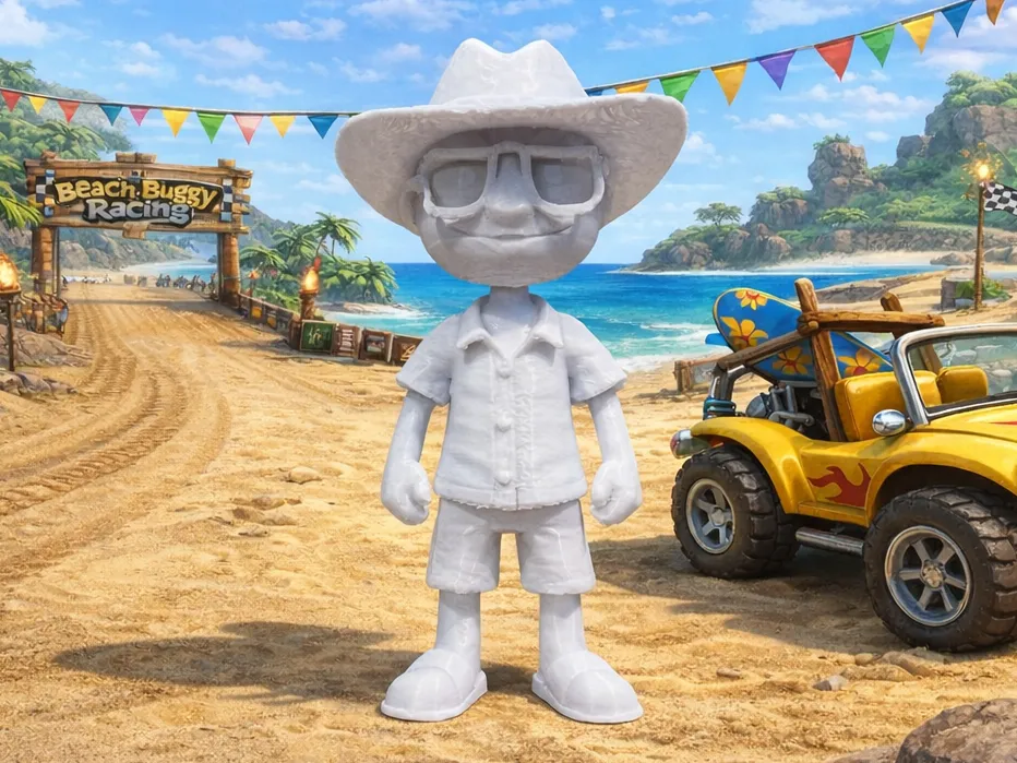 Beach Bro - Beach Buggy Racing - Figurine - Free 3D Print Model ...