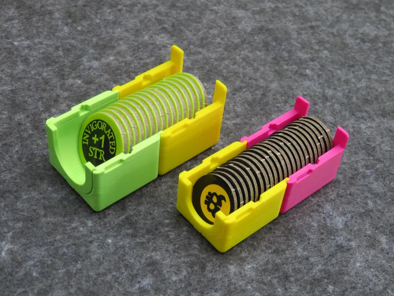Modular Board Game Round Token/Disc/Coin Holder