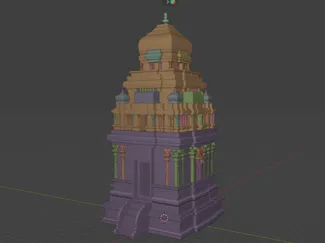 SouthIndian Temple3DModel TraditionalArchitecture