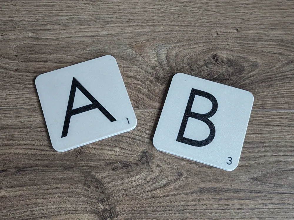 Scrabble Coasters All Letters with Numbers by EasyMak3D MakerWorld