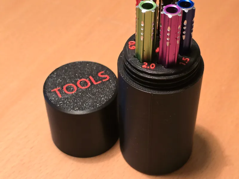 Compact RC Hex Screwdriver Holder 0.9–2.0mm Set