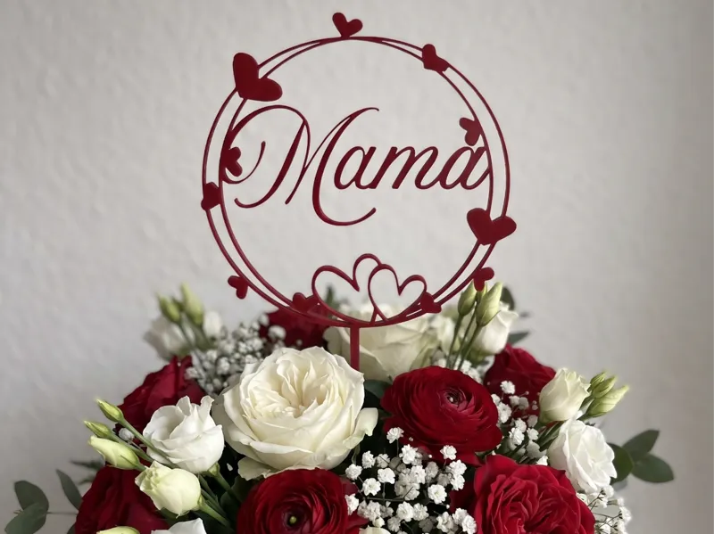 Blumenstrauß-Einstecker Mama, Muttertag