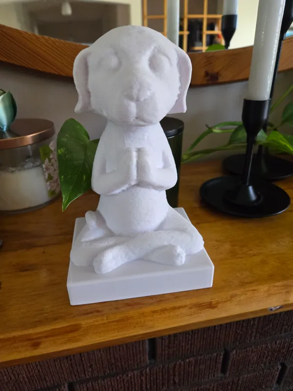Statuette chien Bouddha pour jardinière