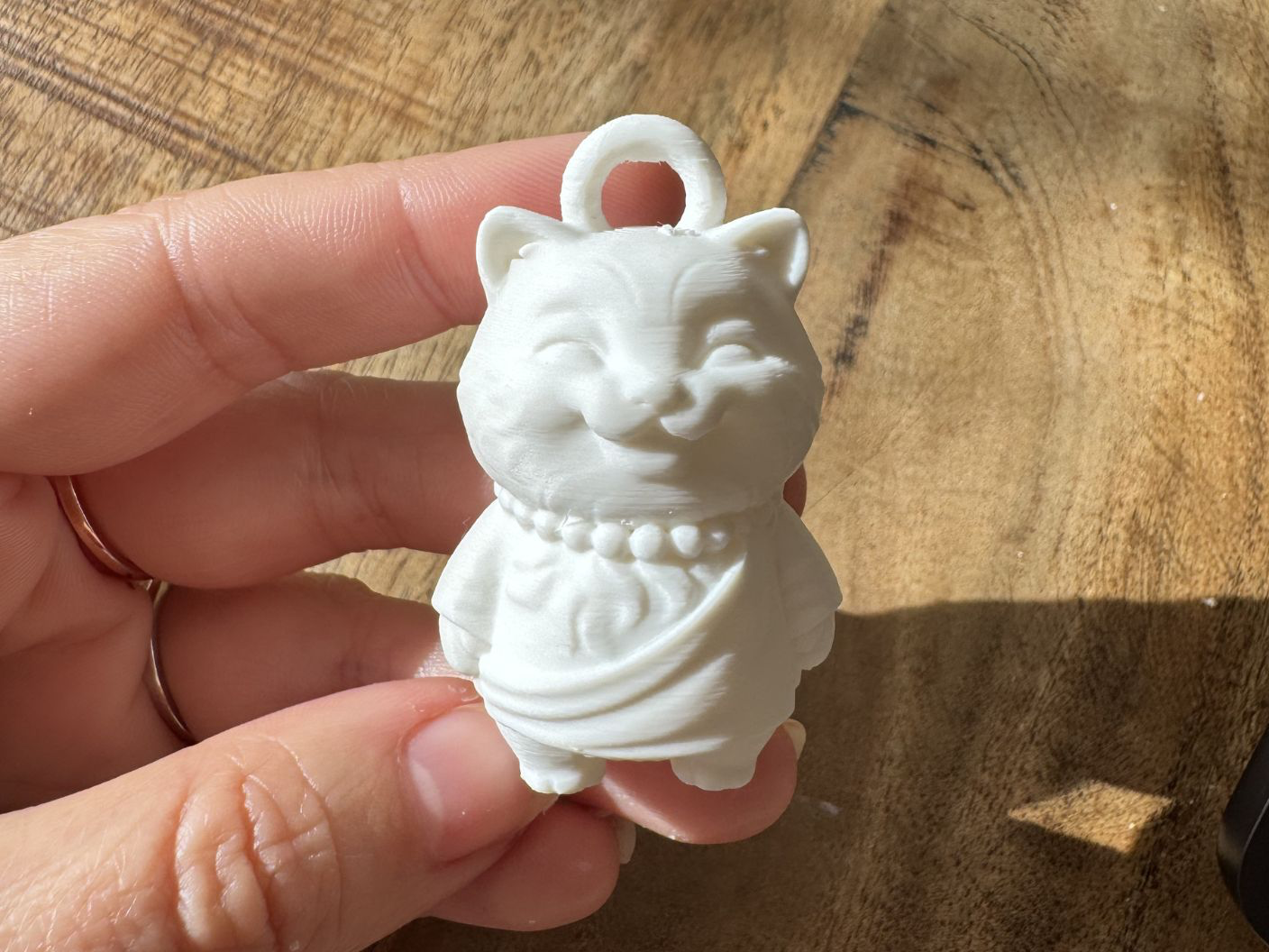 Llavero juguete chibi Gato Buddha 