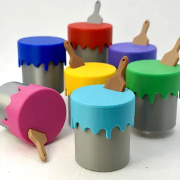 Objeto manipulable: Dripping Paint Can Clicker Fidget Toy (<45 mins) — vista de referencia 5