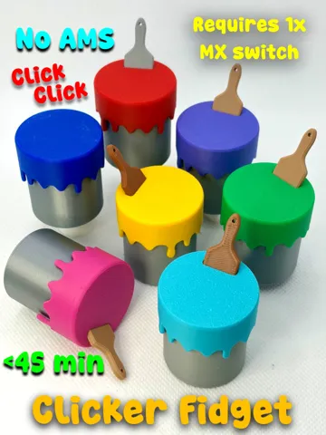Objeto manipulable: Dripping Paint Can Clicker Fidget Toy (<45 mins) — vista de referencia 2