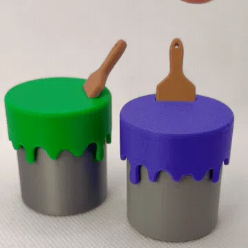 Objeto manipulable: Dripping Paint Can Clicker Fidget Toy (<45 mins) — vista de referencia 4