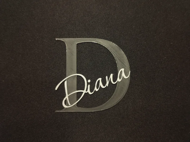 Door Name, Door Sign "Diana" – 2-Color, 6mm Thick