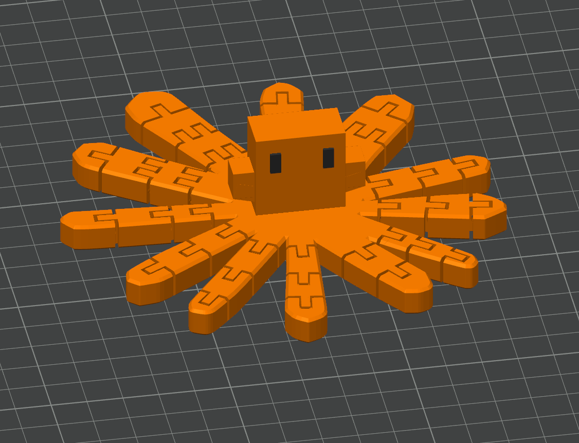 Miniatura 1 do modelo 3D Clawd Flexi Octopus