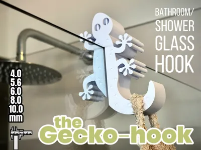 Gecko-Hook: The Ultimate Shower Buddy (glass hook)