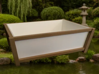 Bonsai planter wooden frame style