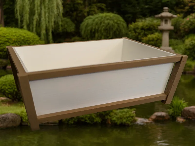 Bonsai planter wooden frame style