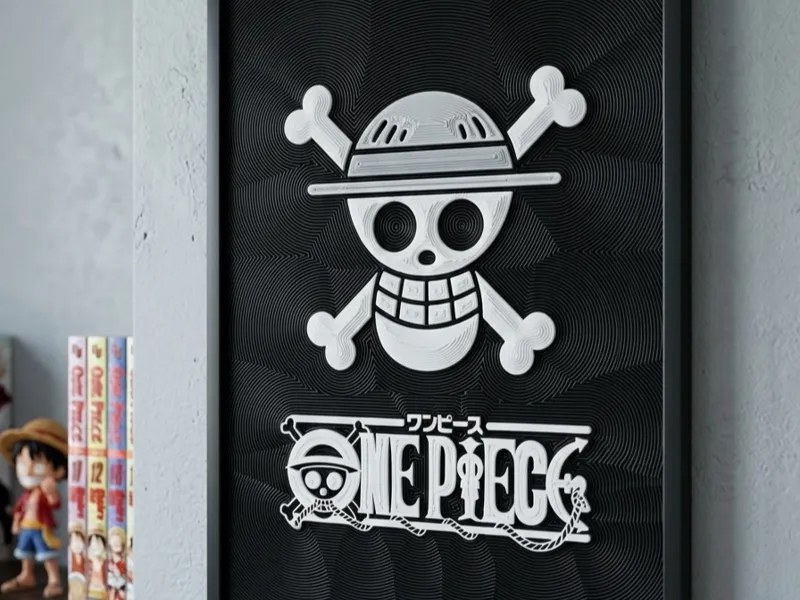 One Piece logo Hueforge