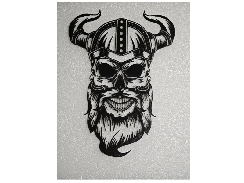 Wikinger mit Gehörnten Helm Krieger  Wand Dekor