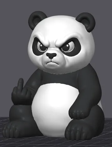 Soporte: Portachiavi Panda Incavolato - Dito Medio — vista de referencia 3