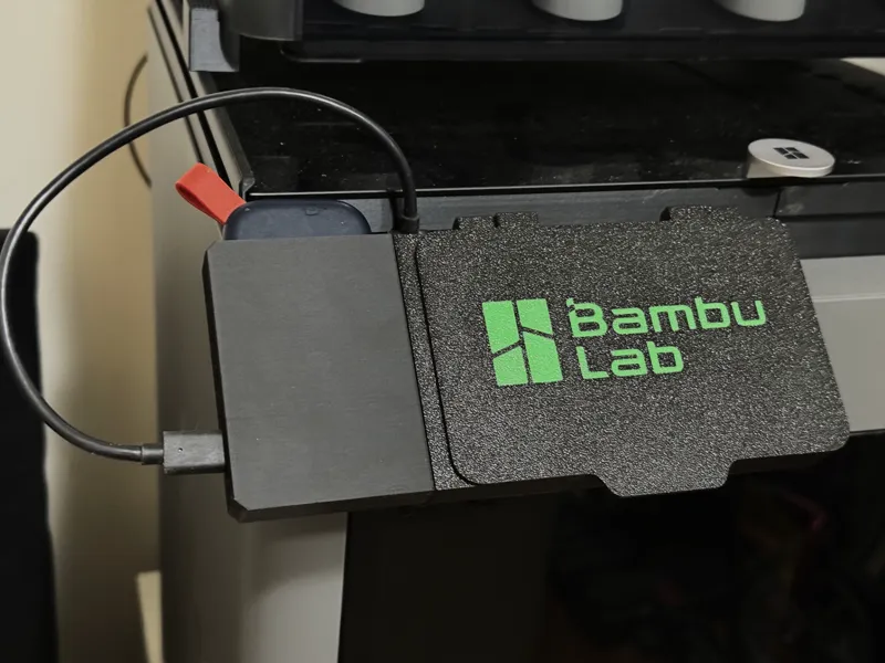 BambuLab P2S Display Cover with Modular SSD Mount