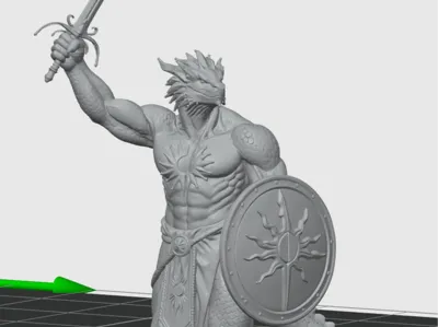 Dragonborn Miniature DnD - Dex Paladin with sword