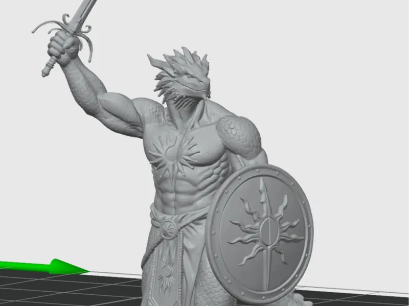Dragonborn Miniature DnD - Dex Paladin with sword
