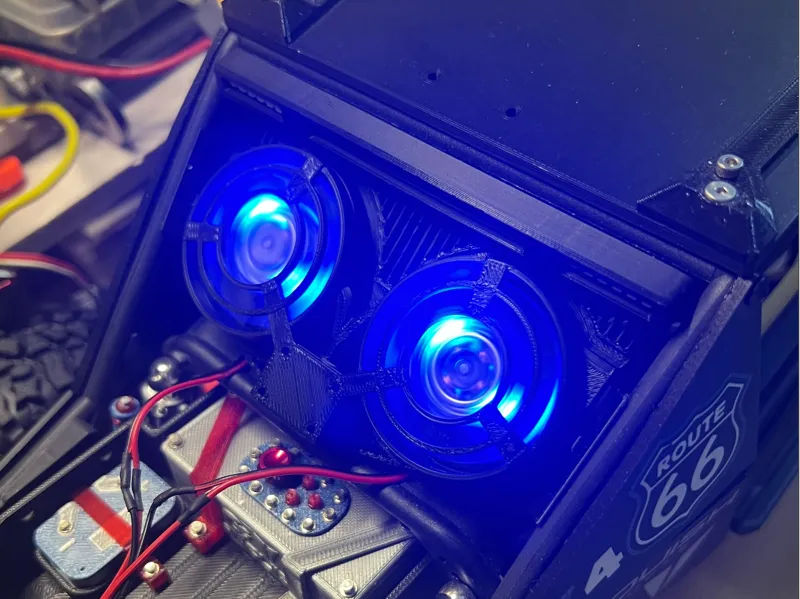 Realistic Cooling Fan，for 1/10 & 1/8 Scale RC Cars