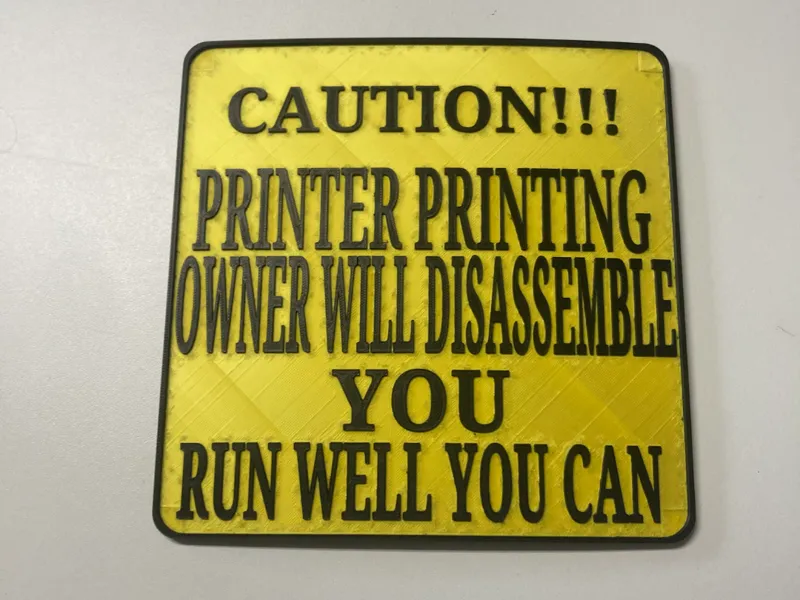 Printer Printing Sign