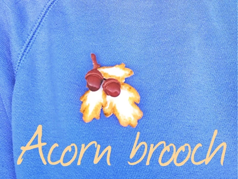 Acorn brooch