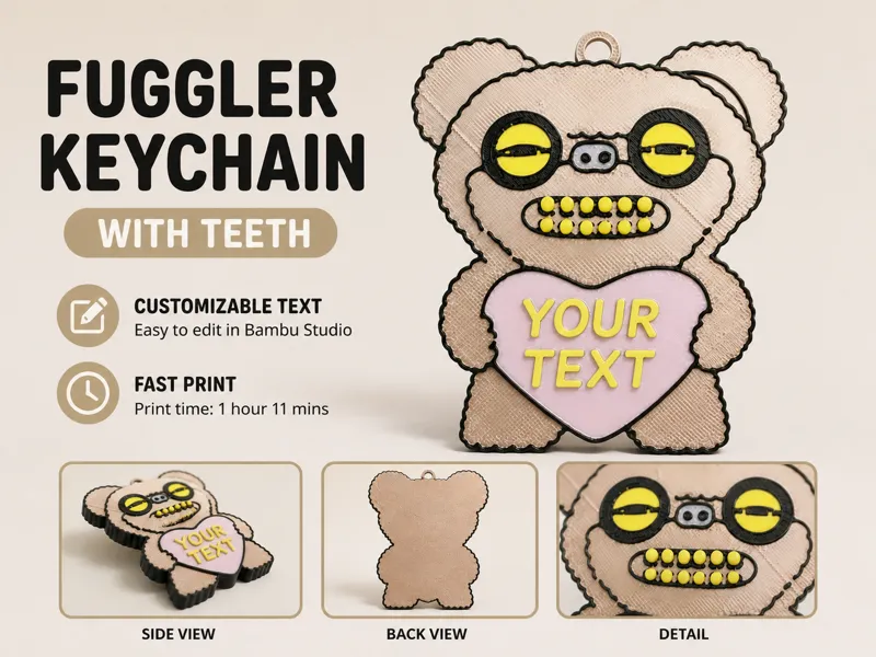 Fuggler Keychain with teeth!