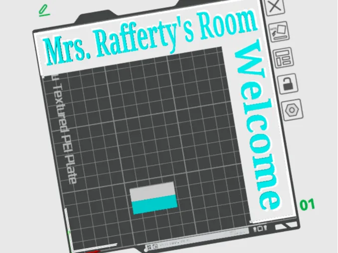 doorframe welcome sign