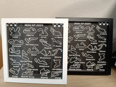 MotoGP 2024 Circuits Wall Plaque