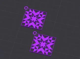 Quilt Block Earrings