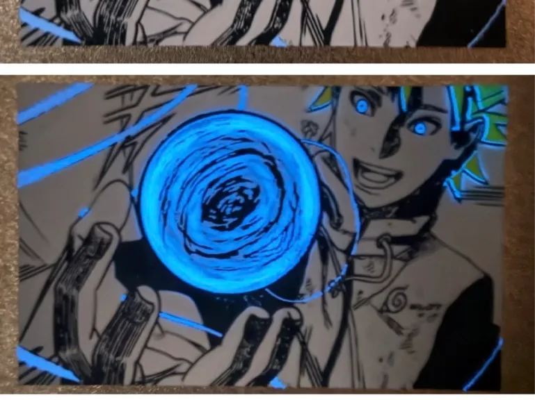 火影忍者 漫画浮雕 冰箱贴 四代火影 波风水门 螺旋丸 永带妹 夜光